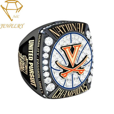 Подгоняйте кольца чемпионата баскетбола колец чемпионов спорт металла с больше диамантов