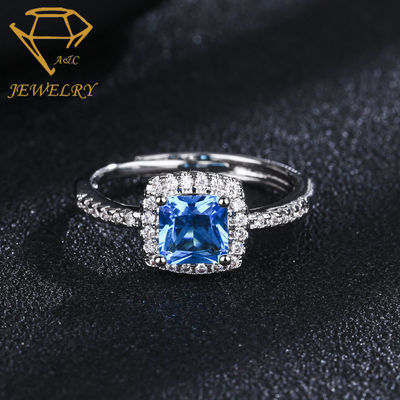 Обручальные кольца диаманта AAA CZs стерлинговые серебряные для женщин