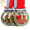 Медали чемпионата награды металла спорт серебряные идущие
