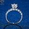 Вымостите выгравированное кольцо свадьбы диамантов серебряное с именем