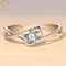AAA CZ облицовывает регулируемое персонализированное серебряное кольцо для женщин