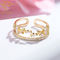 Zirconia AAA серебряного кольца с бриллиантом плакировкой золота 18k кубический