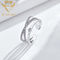 Серебряное обручальное кольцо плакировкой S925 с кубическим диамантом Zirconia