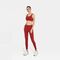 2 части Sportswear женщин OEM красного устанавливают безшовное обмундирование разминки йоги