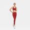 2 части Sportswear женщин OEM красного устанавливают безшовное обмундирование разминки йоги
