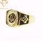 Глубокое выгравированное кольцо Signet Freemason золота 18K Masonic