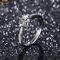 Обручальные кольца диаманта регулируемых женщин стерлинговые серебряные
